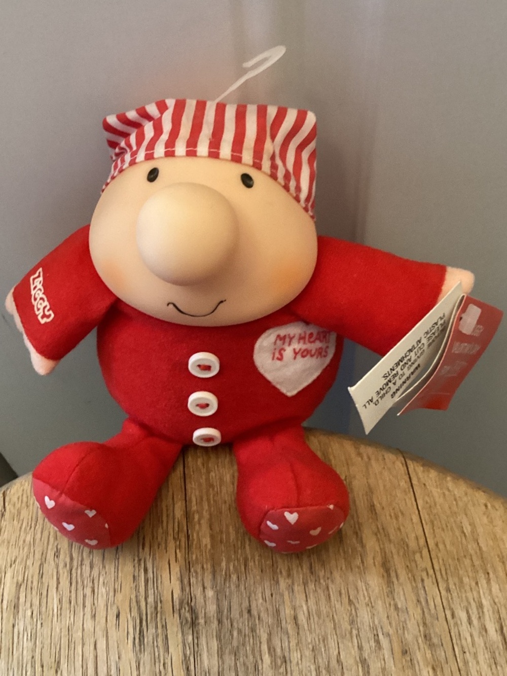 New Vintage Ziggy My Heart Is Yours Plush Stuffed 1990 7 inch Tom Wilson